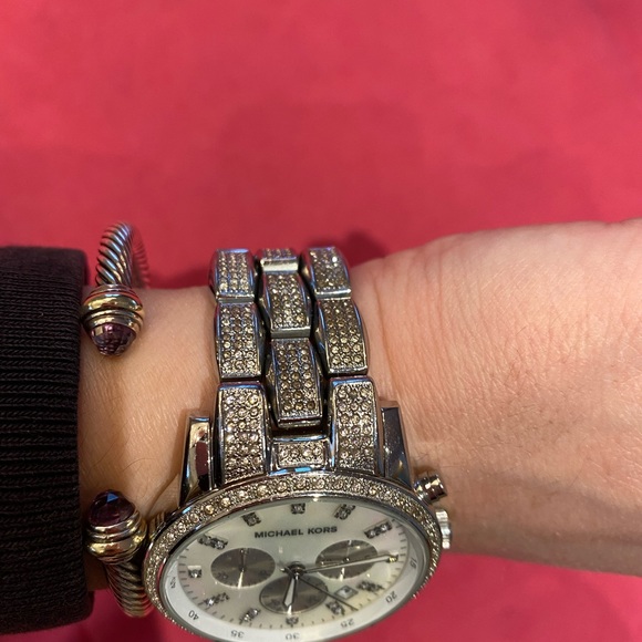 Michael Kors silver and diamond watch! - Picture 3 of 4